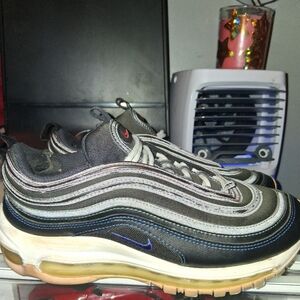 Nike Black and Blue Air Max 97 Sneakers